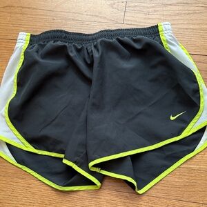 Nike Black Shorts with Neon Yellow Trim